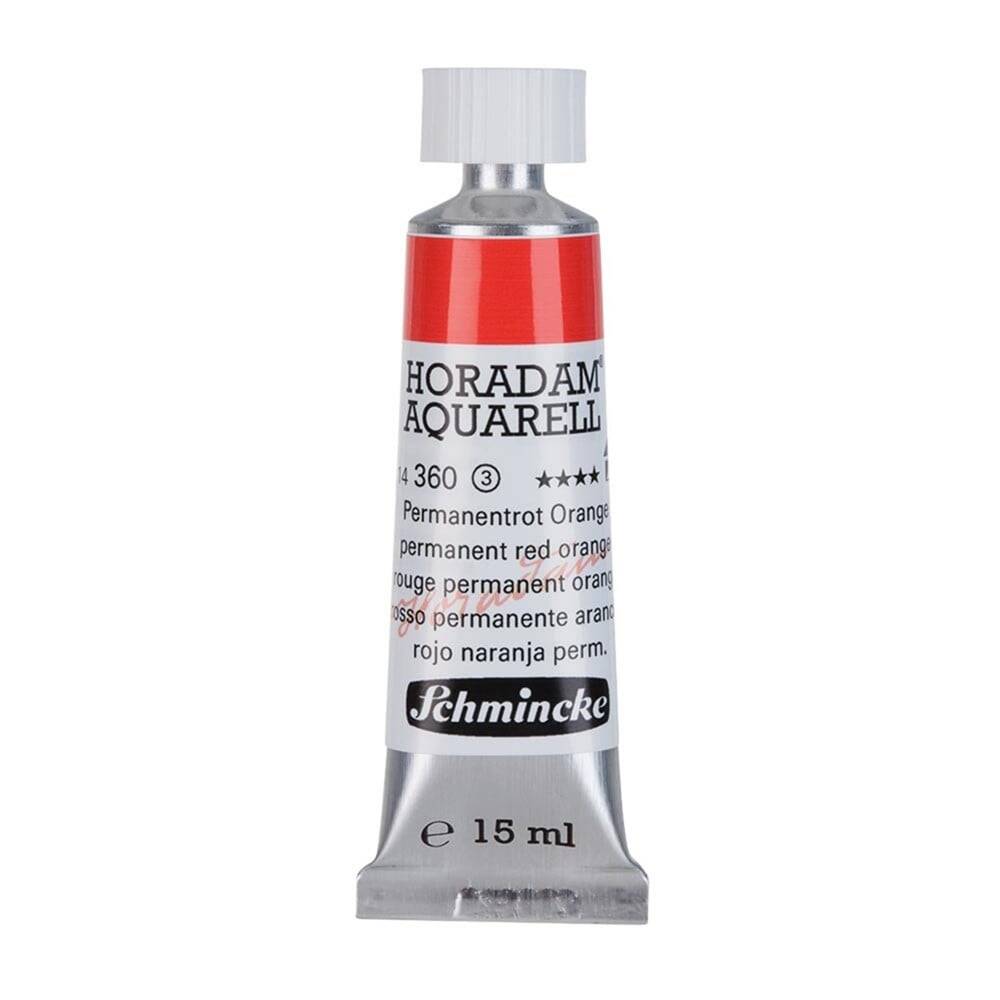 Schmincke Horadam Aquarell Artist Watercolor 15 ml Tube Series 3 360 Permanent Red Orange