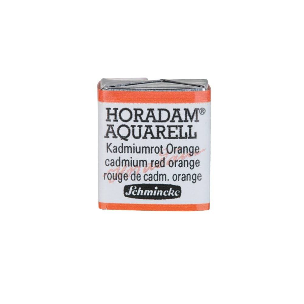 Schmincke Horadam Aquarell Artist Sulu Boya Yarım Tablet 348 Cadmium Red Orange