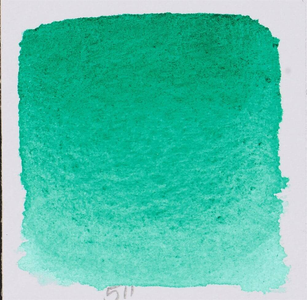 Schmincke Horadam Aquarell Artist Sulu Boya Yarım Tablet 511 Chromium Oxide Green Brilliant