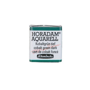 Schmincke Horadam Aquarell Artist Watercolor Half Pan 533 Cobalt Green Dark