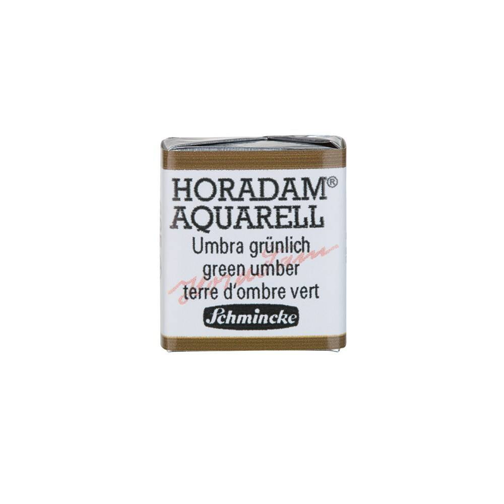 Schmincke Horadam Aquarell Artist Sulu Boya Yarım Tablet 665 Green Umber