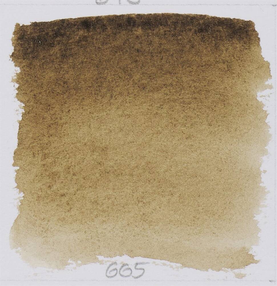 Schmincke Horadam Aquarell Artist Sulu Boya Yarım Tablet 665 Green Umber