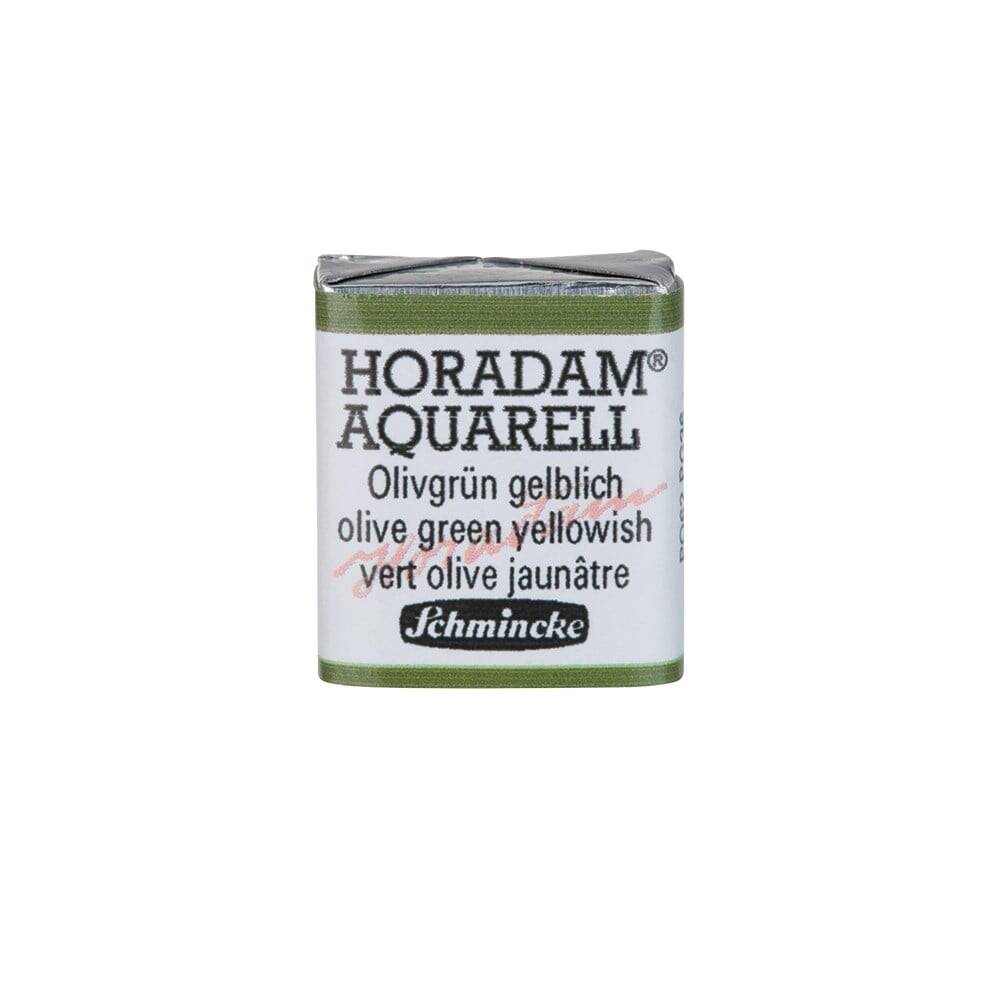 Schmincke Horadam Aquarell Artist Sulu Boya Yarım Tablet 525 Olive Green Yellowish