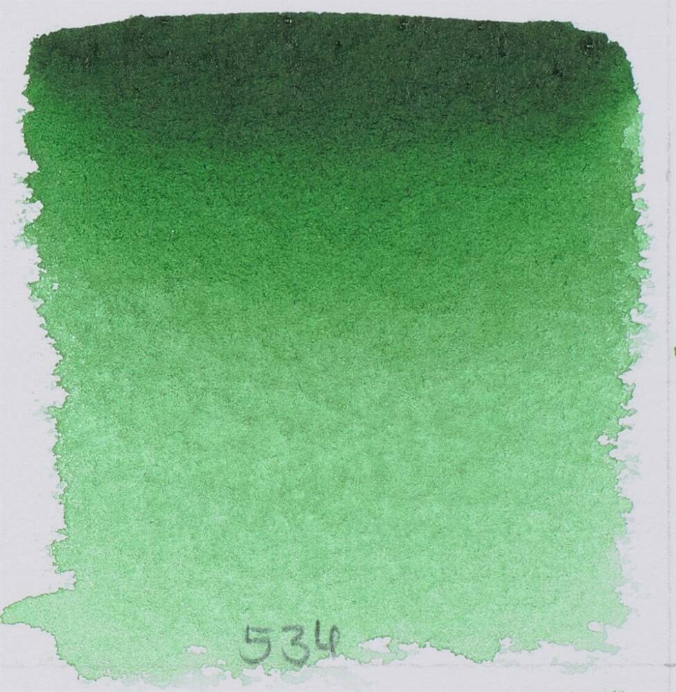 Schmincke Horadam Aquarell Artist Sulu Boya Yarım Tablet 534 Permanent Green Olive