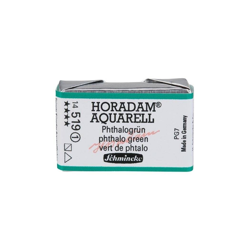 Schmincke Horadam Aquarell Artist Sulu Boya Tam Tablet 519 Phthalo Green Seri 1