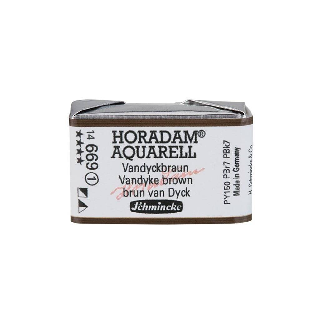 Schmincke Horadam Aquarell Artist Sulu Boya Tam Tablet 669 Vandyke Brown Seri 1