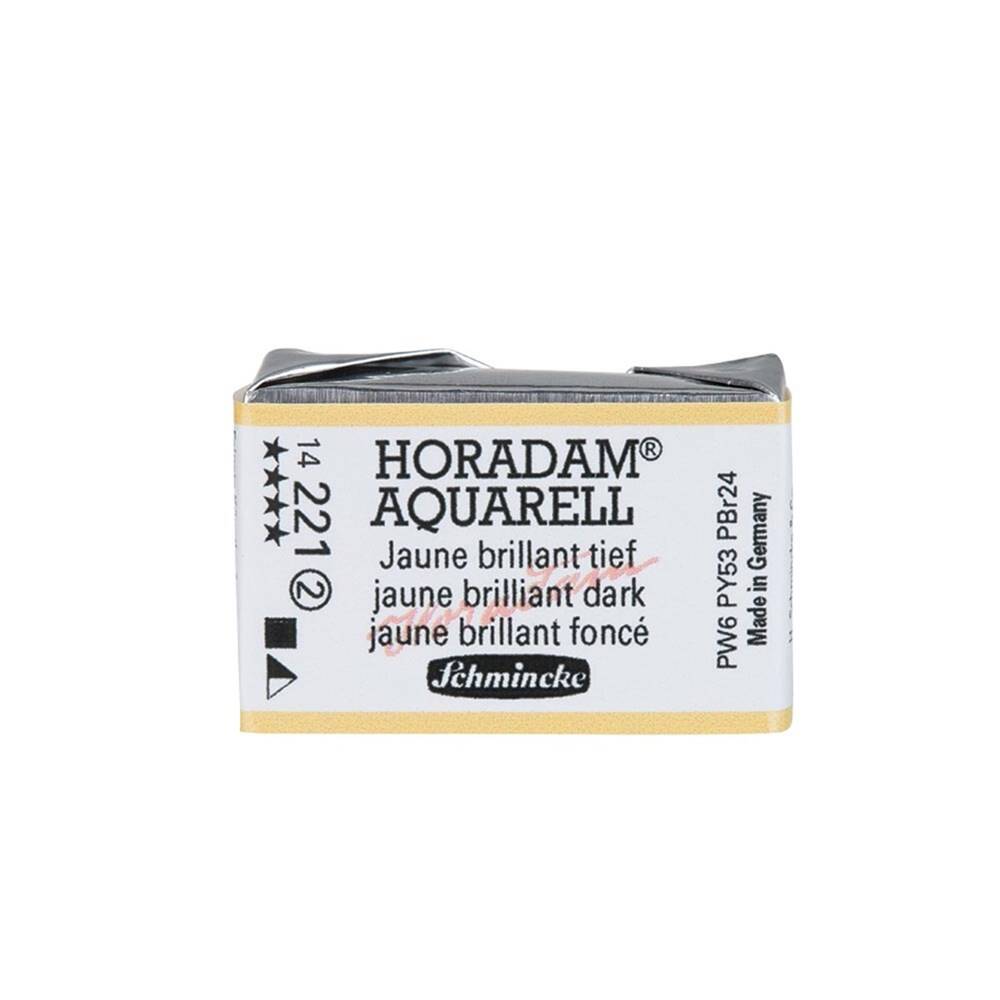 Schmincke Horadam Aquarell Artist Watercolor Full Pan Series 2 221 Jaune Brilliant Dark