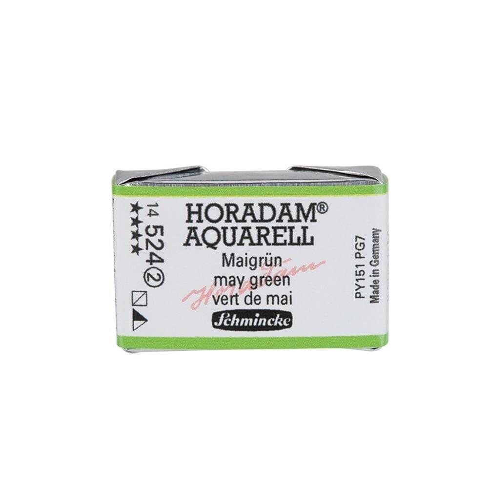 Schmincke Horadam Aquarell Artist Sulu Boya Tam Tablet 524 May Green Seri 2