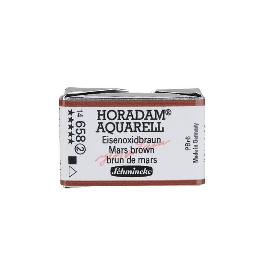 Schmincke Horadam Aquarell Artist Sulu Boya Tam Tablet 658 Mars Brown Seri 2