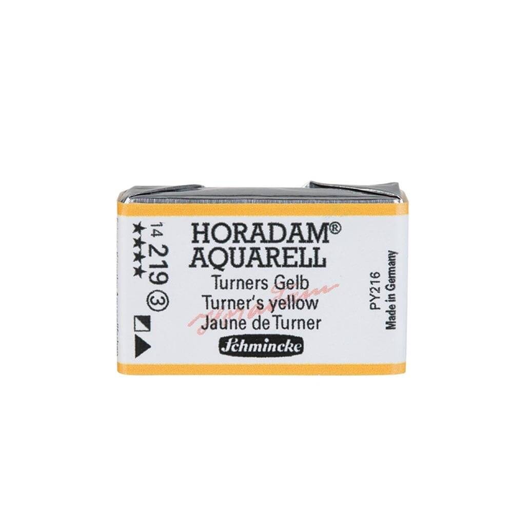 Schmincke Horadam Aquarell Artist Watercolor Full Pan Series 3 219 Turner'S Yellow