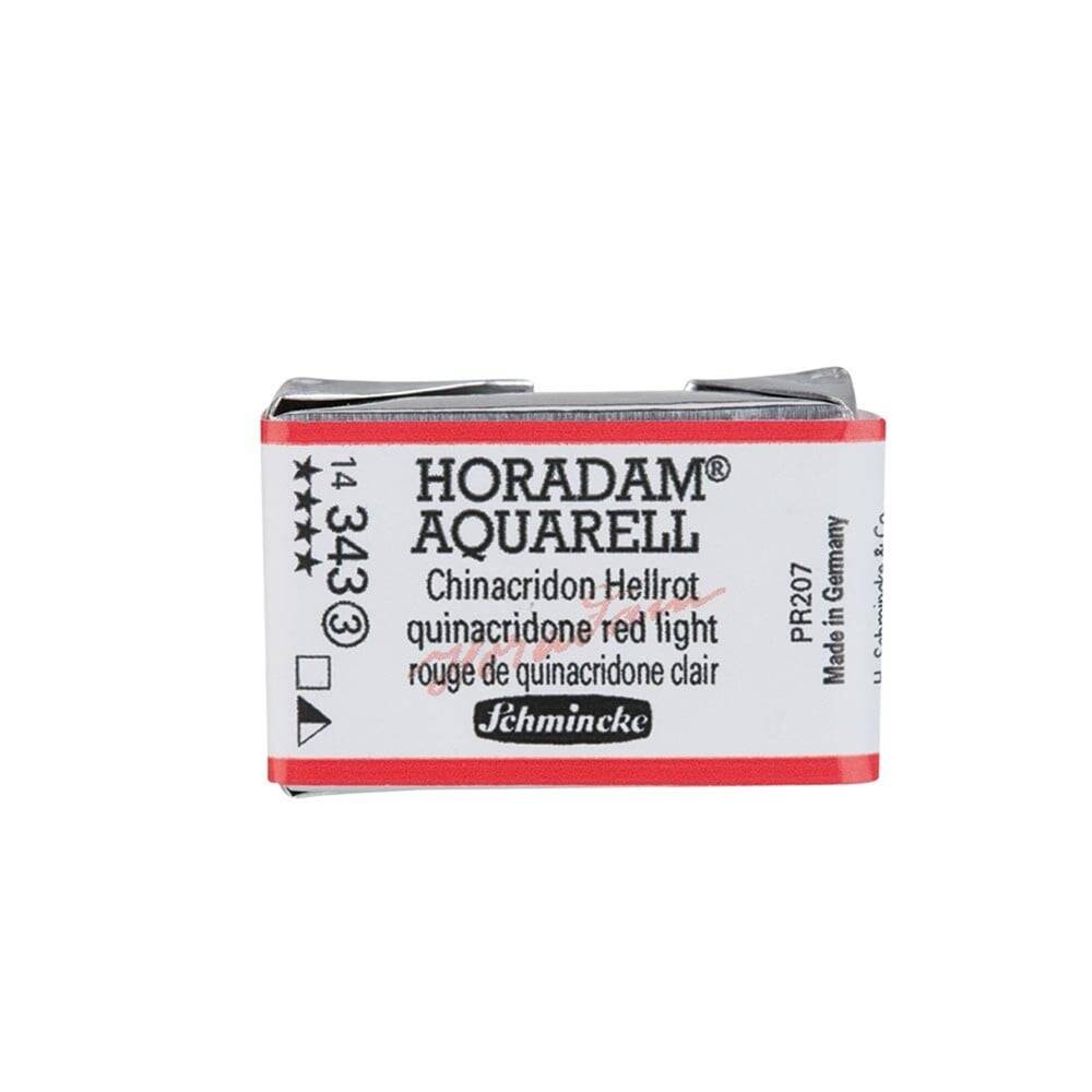 Schmincke Horadam Aquarell Artist Sulu Boya Tam Tablet 343 Quinacridone Red Light Seri 3