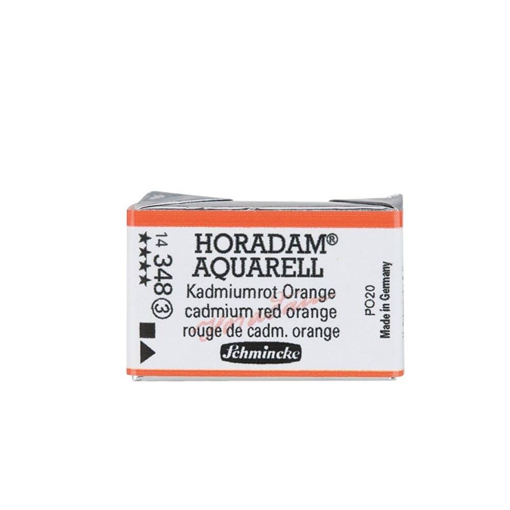 Schmincke Horadam Aquarell Artist Watercolor Full Pan Series 3 348 Cadmium Red Orange