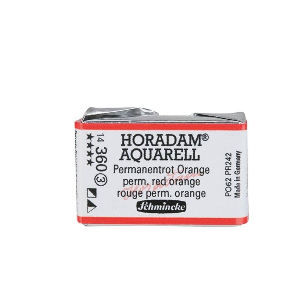 Schmincke Horadam Aquarell Artist Sulu Boya Tam Tablet 360 Permanent Red Orange Seri 3