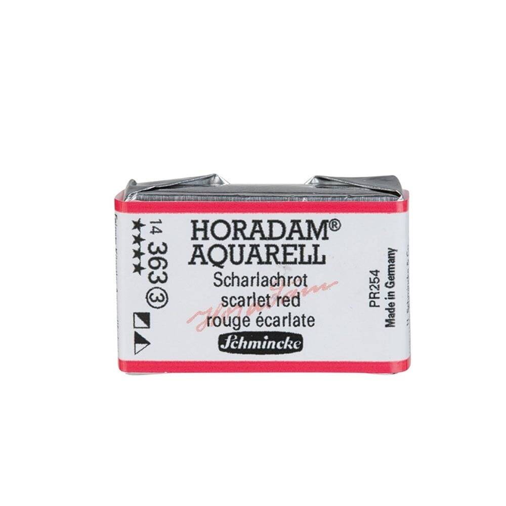 Schmincke Horadam Aquarell Artist Sulu Boya Tam Tablet 363 Scarlet Red Seri 3