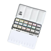 Schmincke Horadam Aquarell Metal Box Artist Watercolor Set 18 X Full Pan 74318