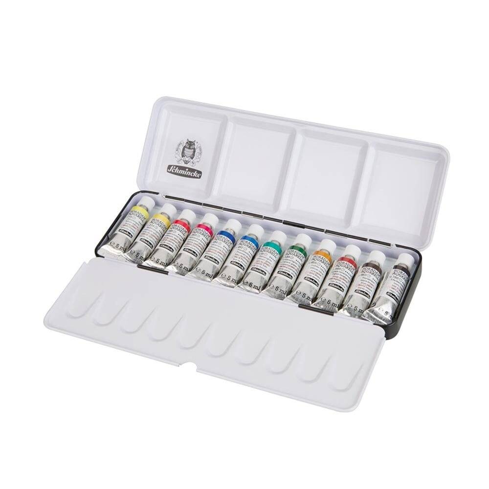 Schmincke Horadam Aquarell Metal Kutu Cep Artist Sulu Boya Seti 12 X 5 ml Tüp 74112