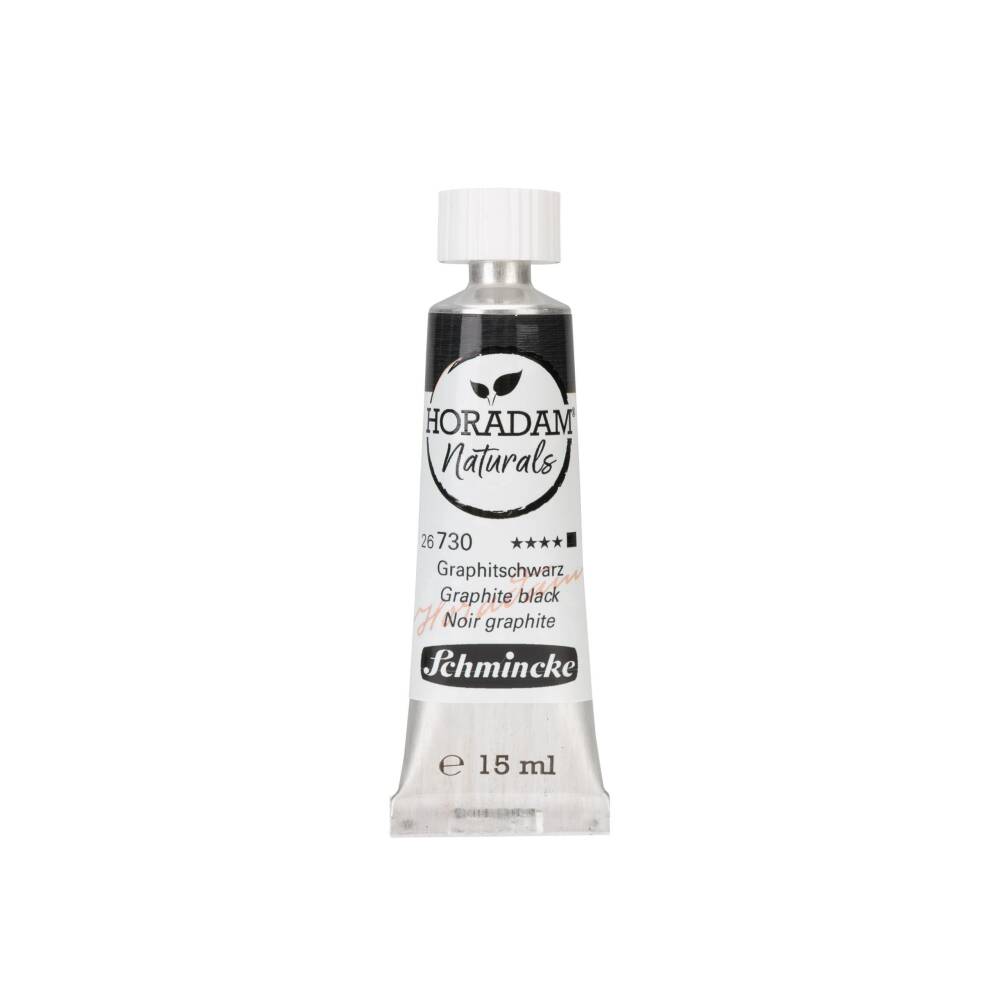 Schmincke Horadam Aquarell Naturals Vegan Watercolor 15 ml Tube 730 Graphite Black