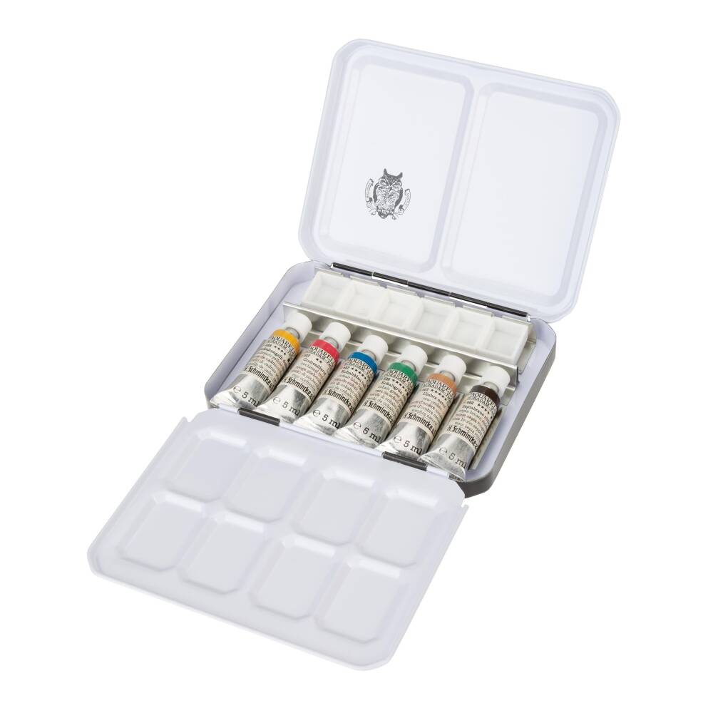 Schmincke Horadam Aquarell Özel Üretim Retro Suluboya Seti 6'lı 5 ml Tüp Ekstra Boş Tablet 74648
