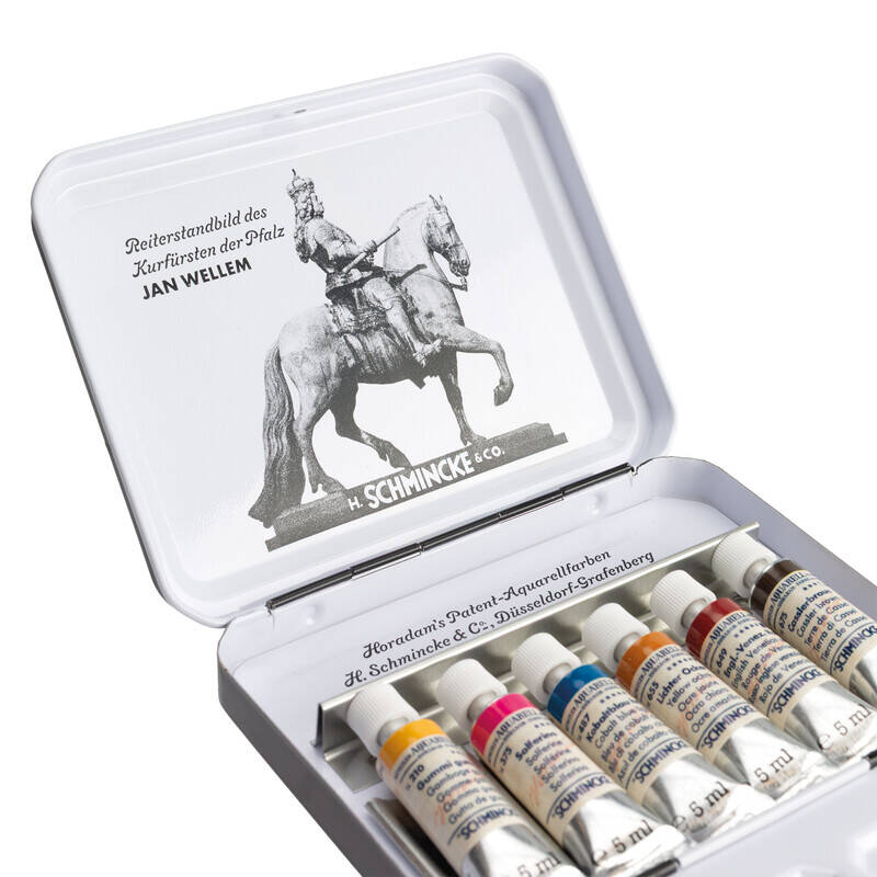 Schmincke Horadam Aquarell Retro Renkler Metal Kutu Artist Sulu Boya Seti 6 x 5 ml Tüp