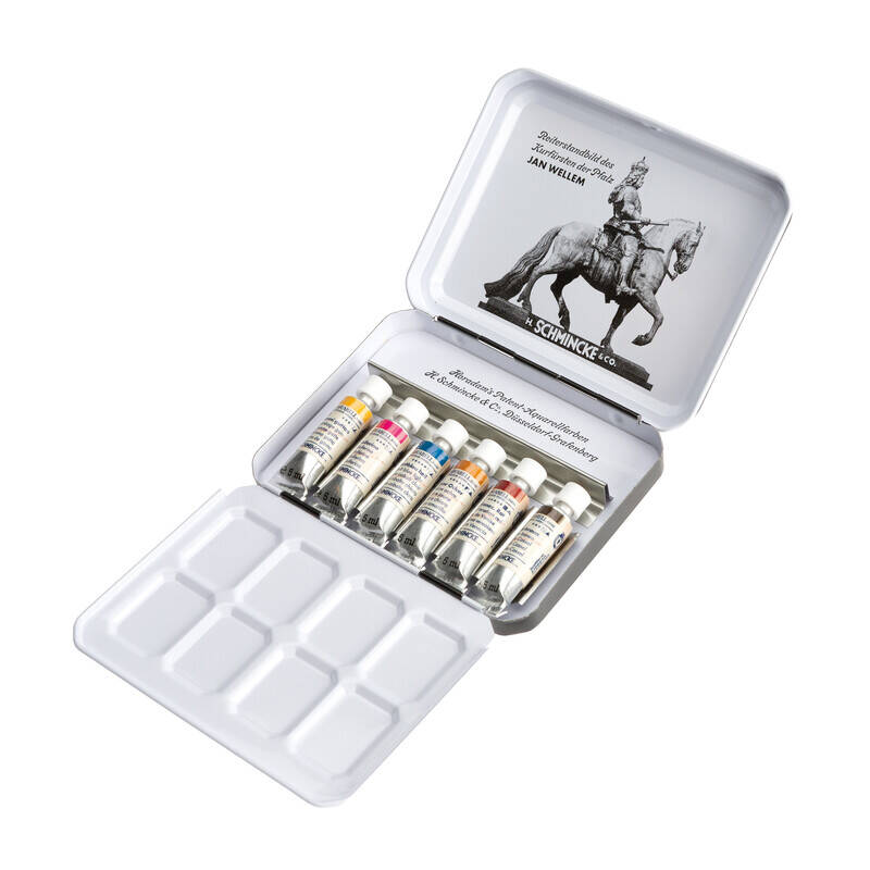 Schmincke Horadam Aquarell Retro Renkler Metal Kutu Artist Sulu Boya Seti 6 x 5 ml Tüp