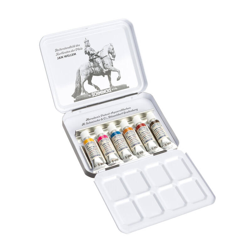 Schmincke Horadam Aquarell Retro Renkler Metal Kutu Artist Sulu Boya Seti 6 x 5 ml Tüp