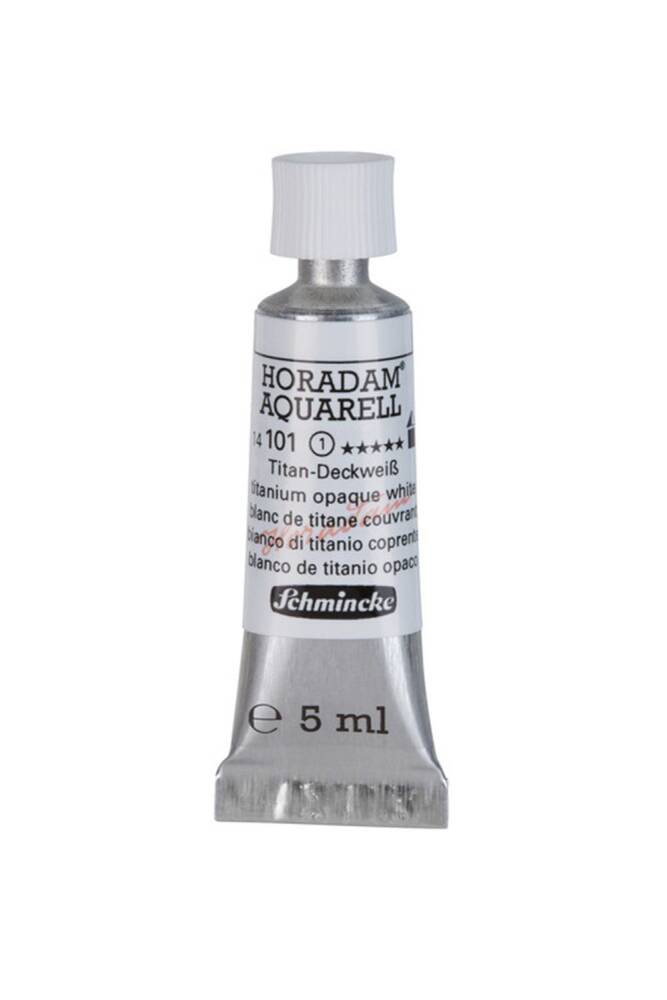 Schmincke Horadam Aquarell Watercolor 5 Ml Tube 101 Titanium Opaque White