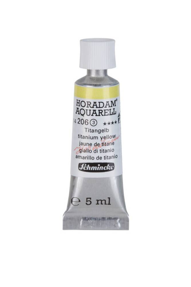 Schmincke Horadam Aquarell Watercolor 5 Ml Tube 206 Titanium Yellow