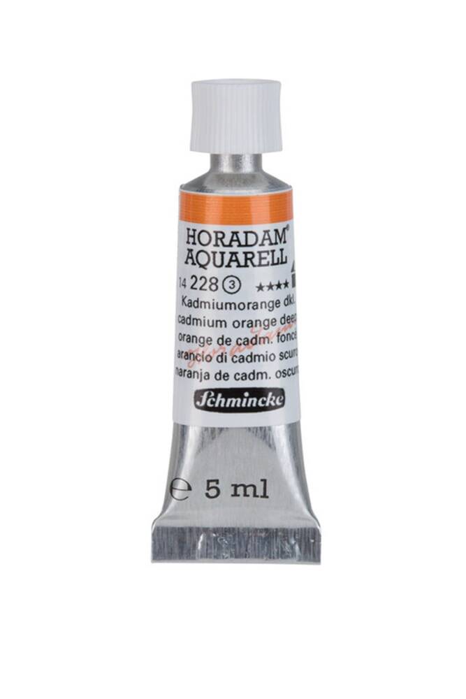 Schmincke Horadam Aquarell Watercolor 5 Ml Tube 228 Cadmium Orange Deep