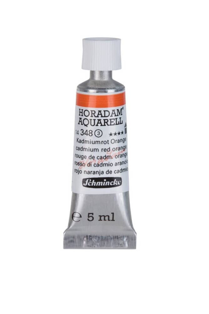 Schmincke Horadam Aquarell Sulu Boya 5 Ml 348 Cadmium Red Orange