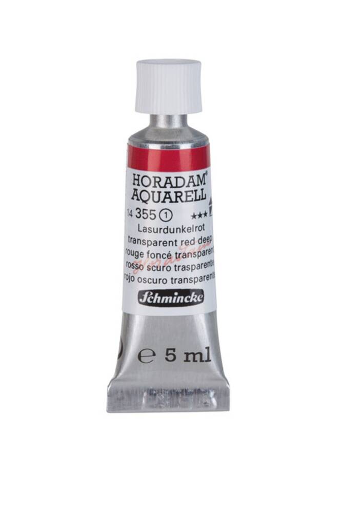 Schmincke Horadam Aquarell Watercolor 5 Ml Tube 355 Transparent Red Deep