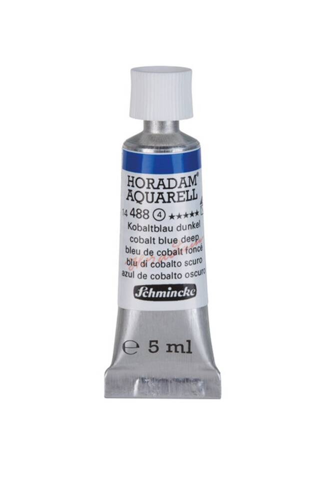 Schmincke Horadam Aquarell Watercolor 5 Ml Tube 488 Cobalt Blue Deep