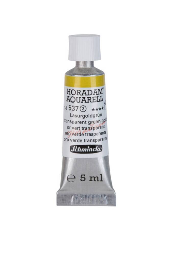 Schmincke Horadam Aquarell Watercolor 5 Ml Tube 537 Transparent Green Gold