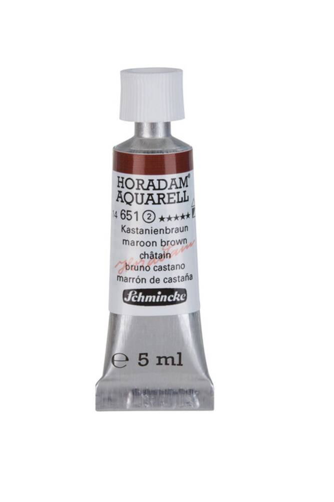Schmincke Horadam Aquarell Watercolor 5 Ml Tube 651 Maroon Brown
