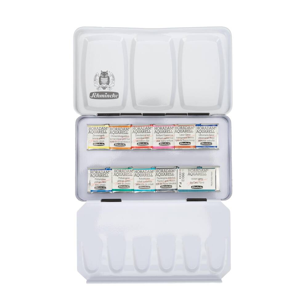 Schmincke Horadam Aquarell Suluboya Seti Special Edition Cesc Ferre Temel Renkleri 10 X Yarım Tablet 1 Tam Tablet 74654