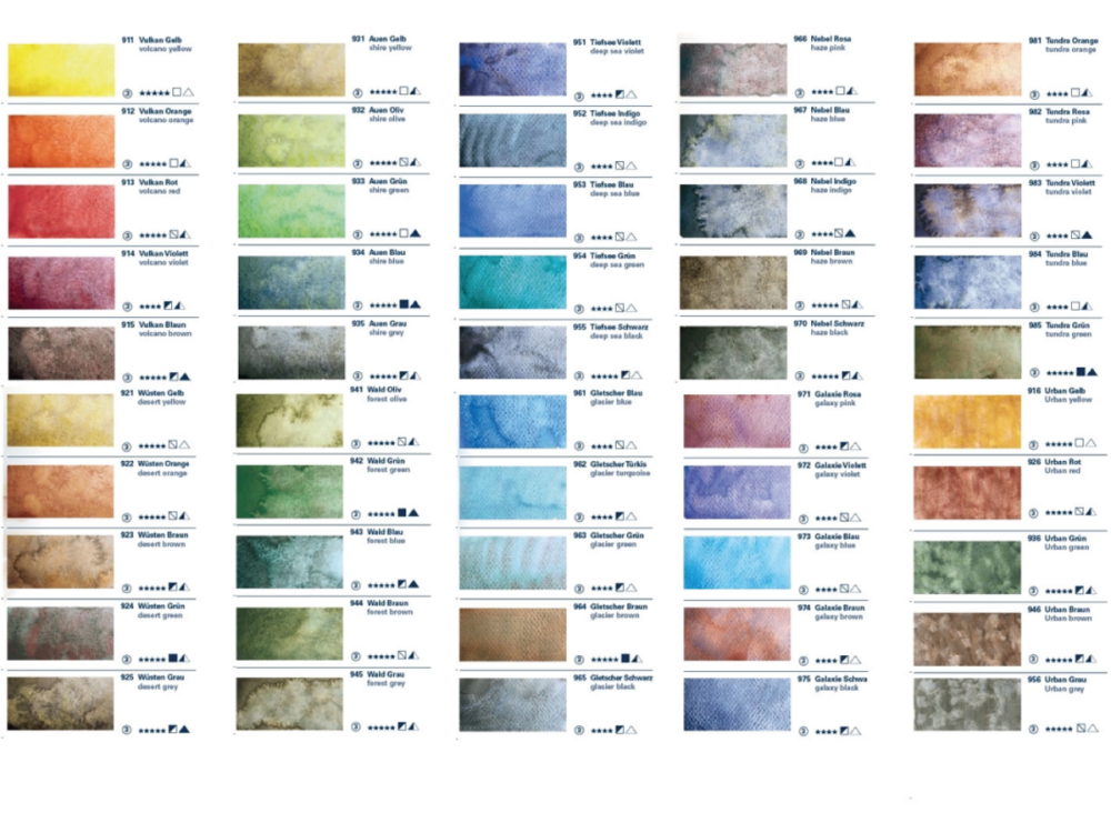 Schmincke Horadam Aquarell Supergranulating Wooden Box Artist Watercolour Set 5 ml x 50 Tubes 74661