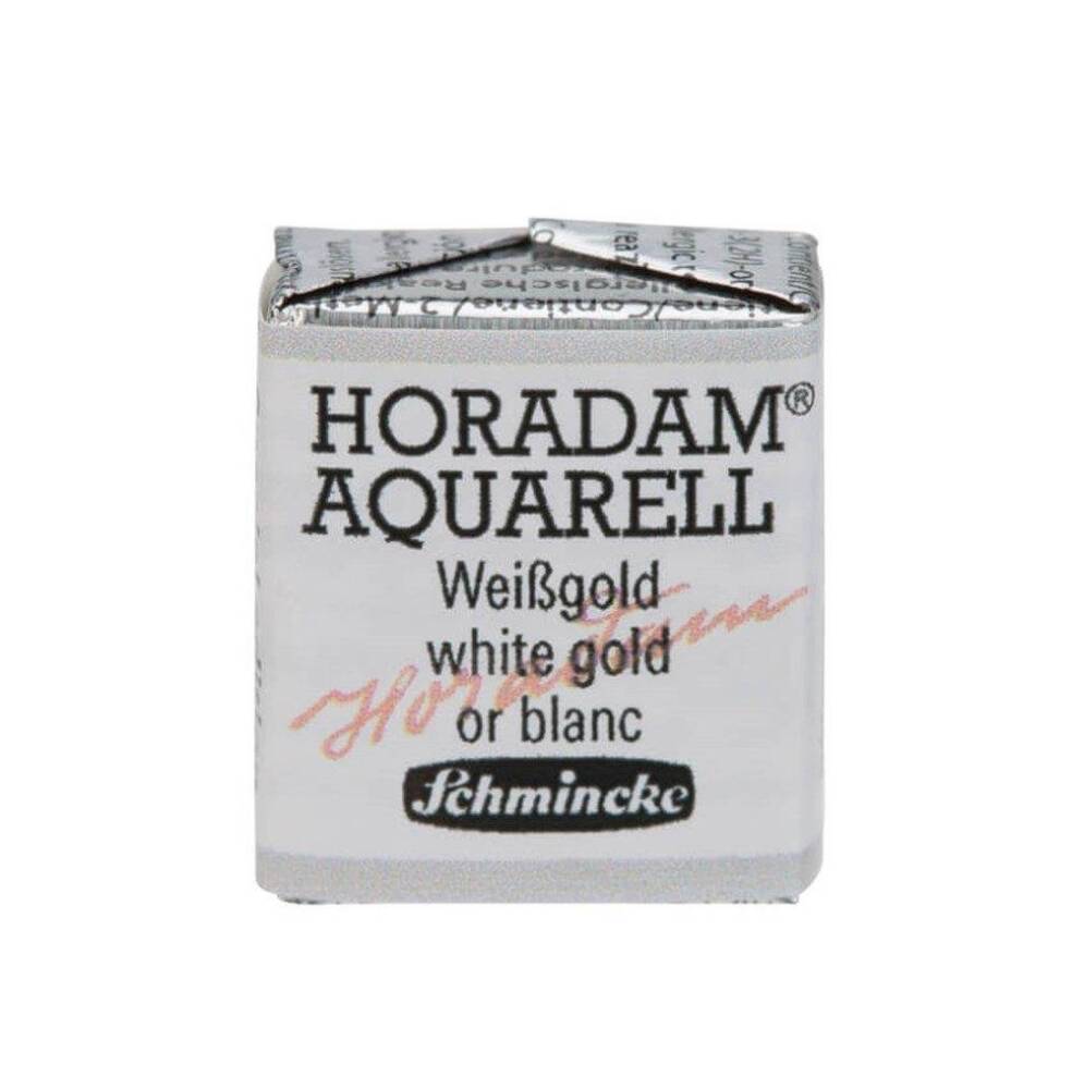 Schmincke Horadam Aquarell Gilding Watercolour Half Pan 891 White Gold