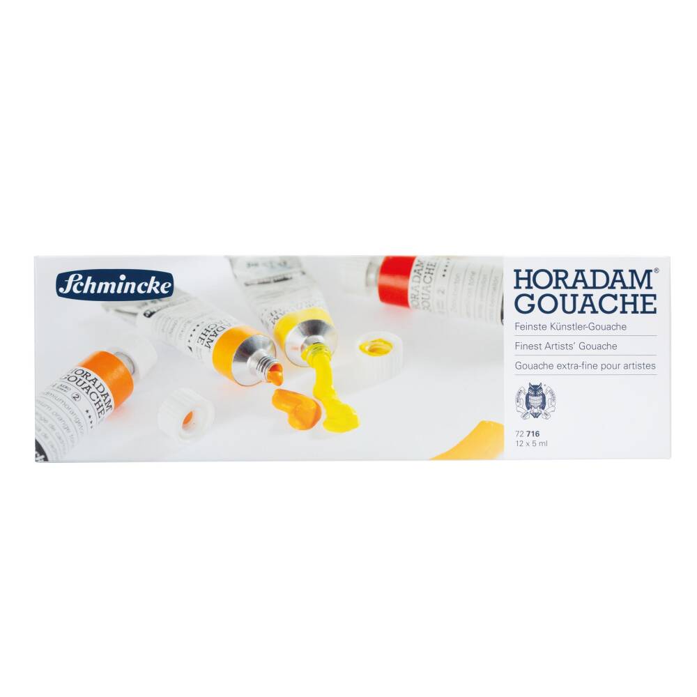 Schmincke Horadam Gouache Paint Set Metal Box 12 x 5 ml 72716