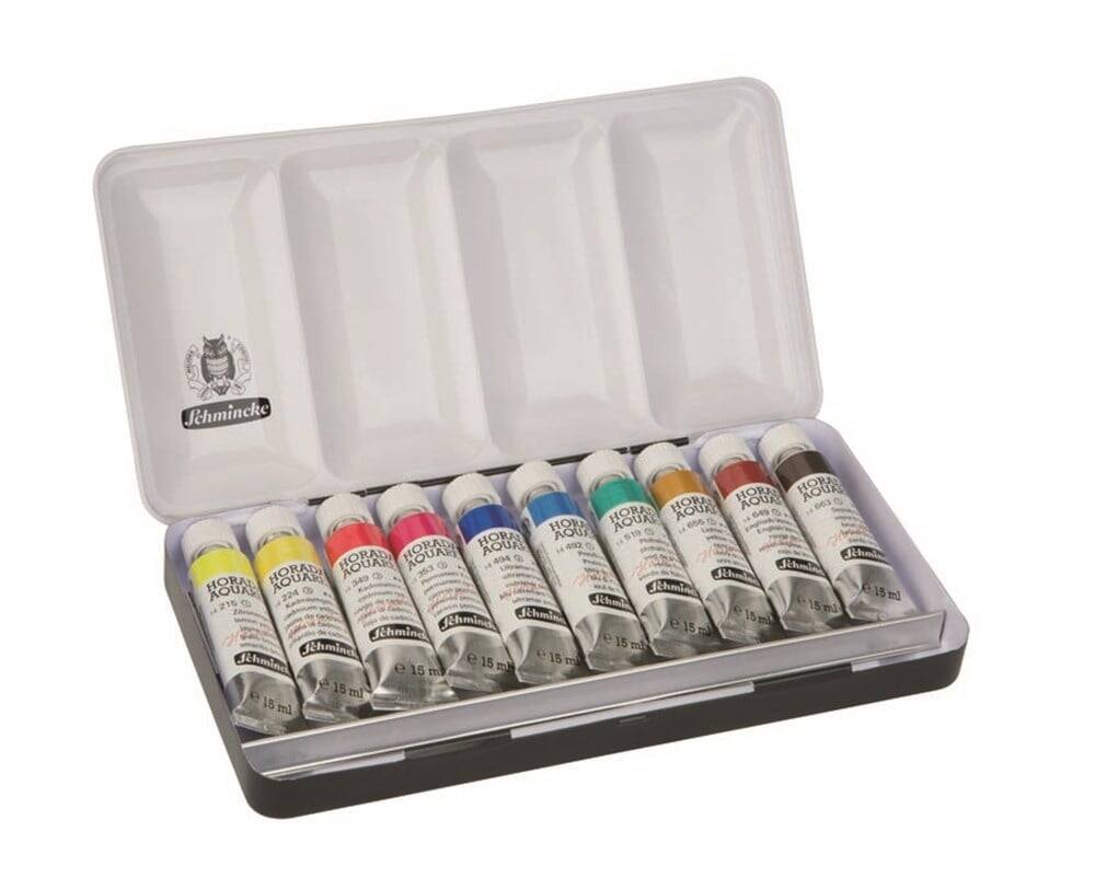 Schmincke Horadam Metal Kutu Artist Sulu Boya Seti, 10 x 15 ml