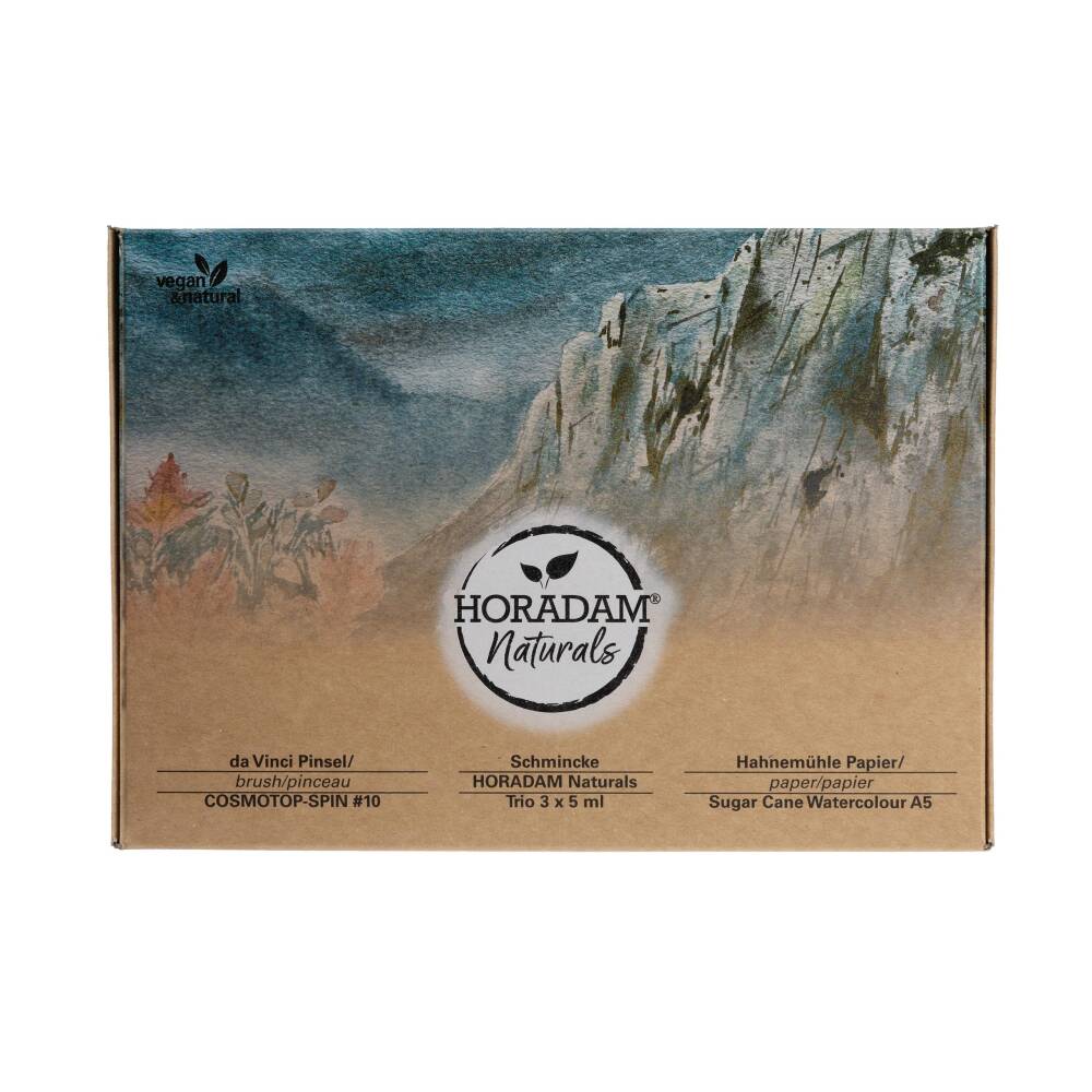 Schmincke Horadam Naturals 3-Piece Set Sugarcan Notebook and Da Vinci Brush