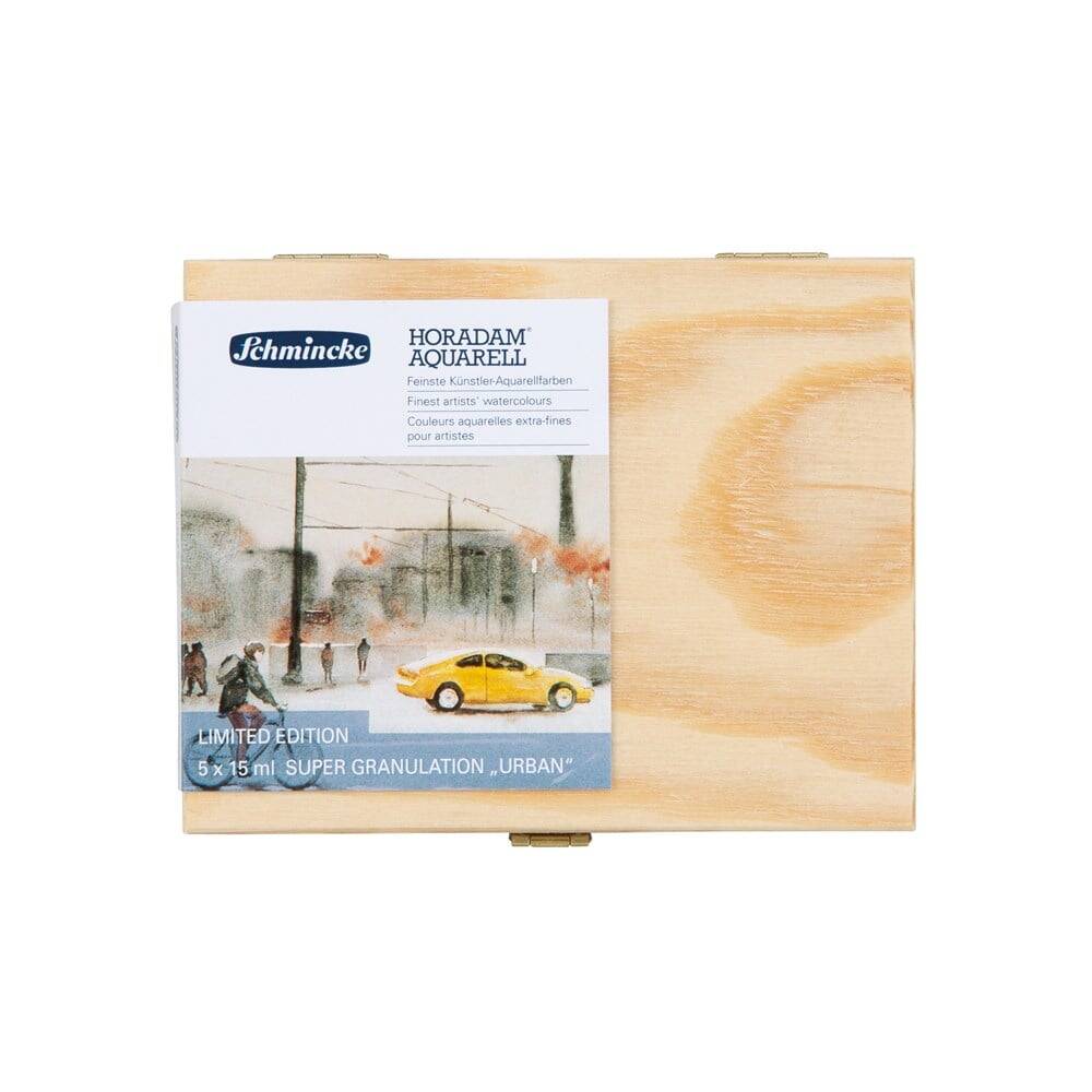 Schmincke Horadam Supergranulation Suluboya Urban Set Ahşap Kutu 5x15 ml