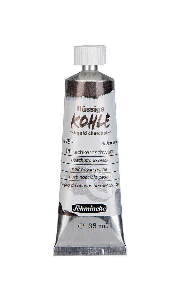 Schmincke Kohle Liquid Charcoal Peach Stone Black