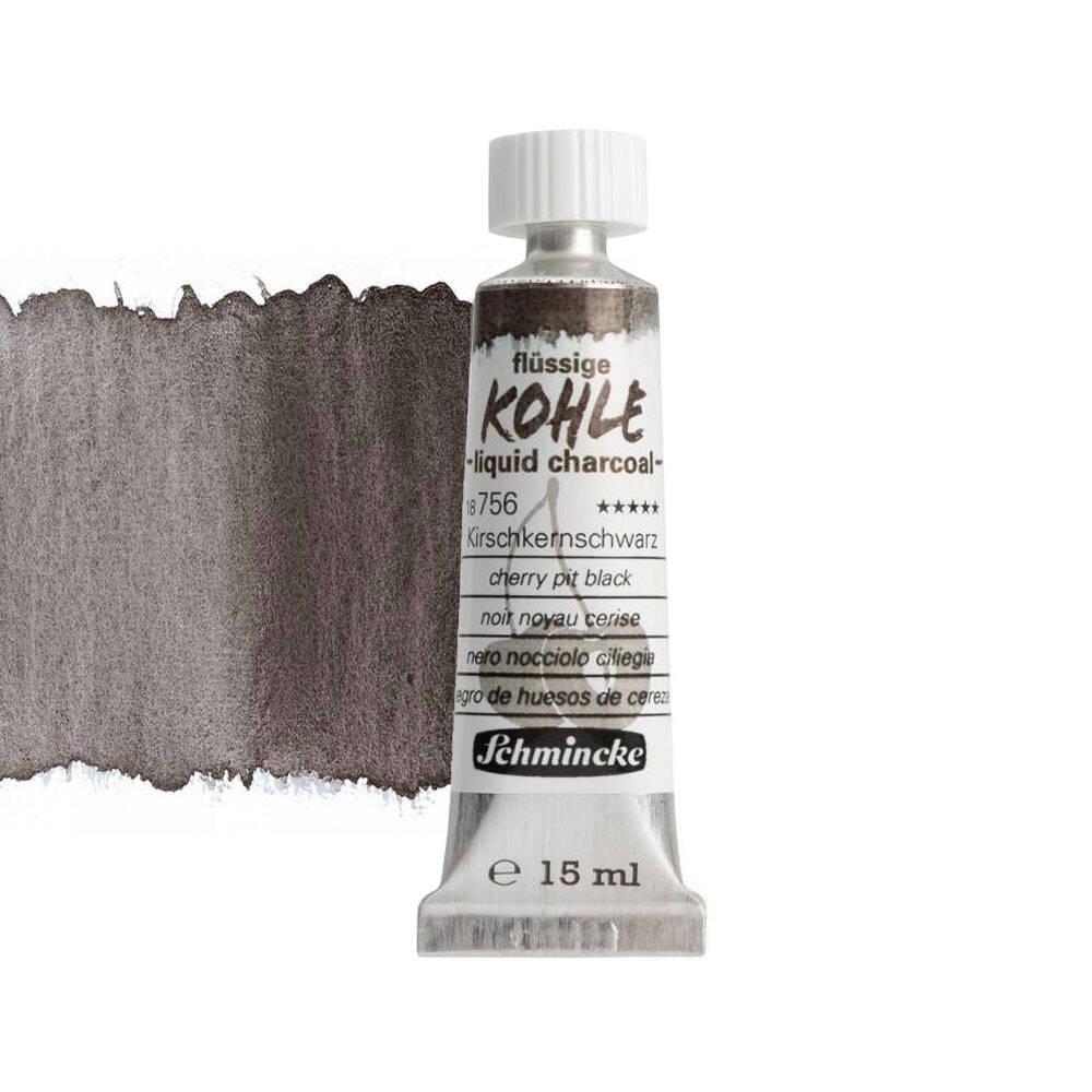 Schmincke Liquid Charcoal Cherry Stone Black 15 ml