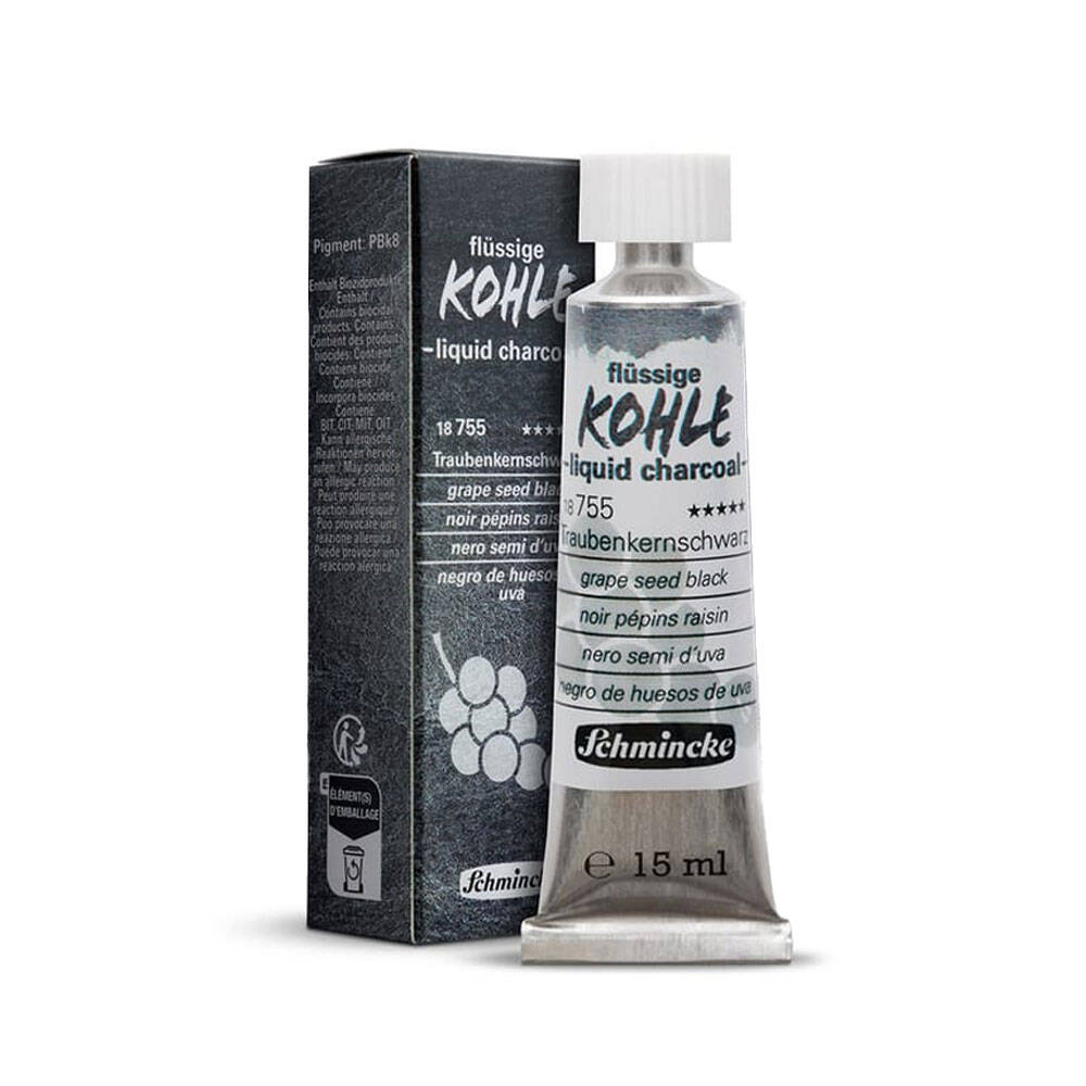 Schmincke Liquid Charcoal Grape Seed Black 15 ml