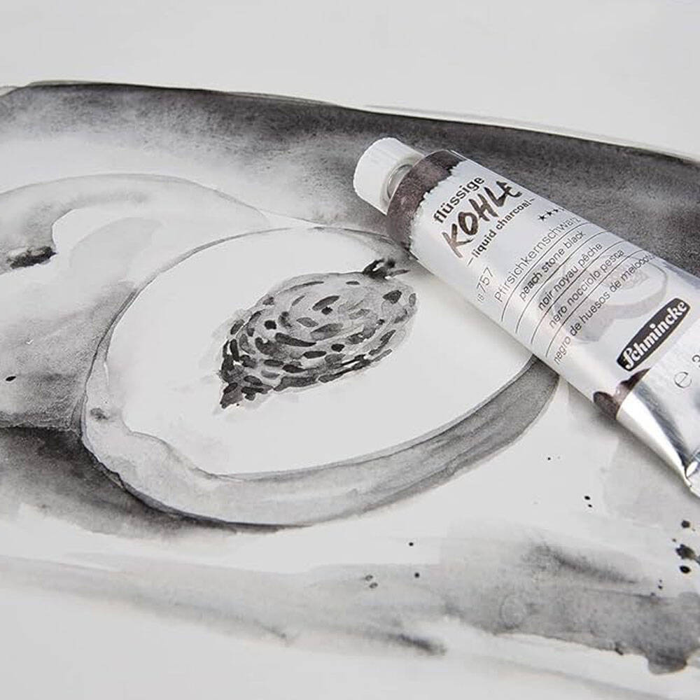 Schmincke Liquid Charcoal Peach Stone Black 15 ml
