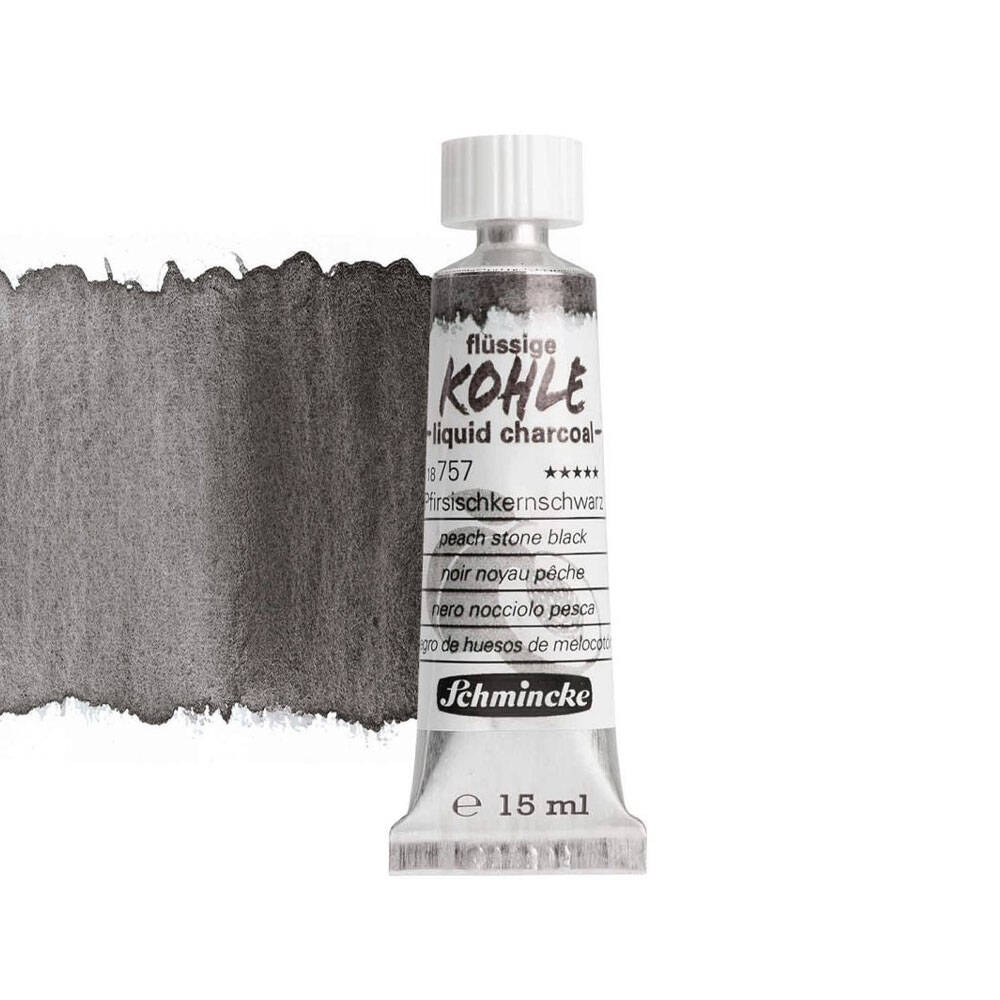 Schmincke Liquid Charcoal Peach Stone Black 15 ml