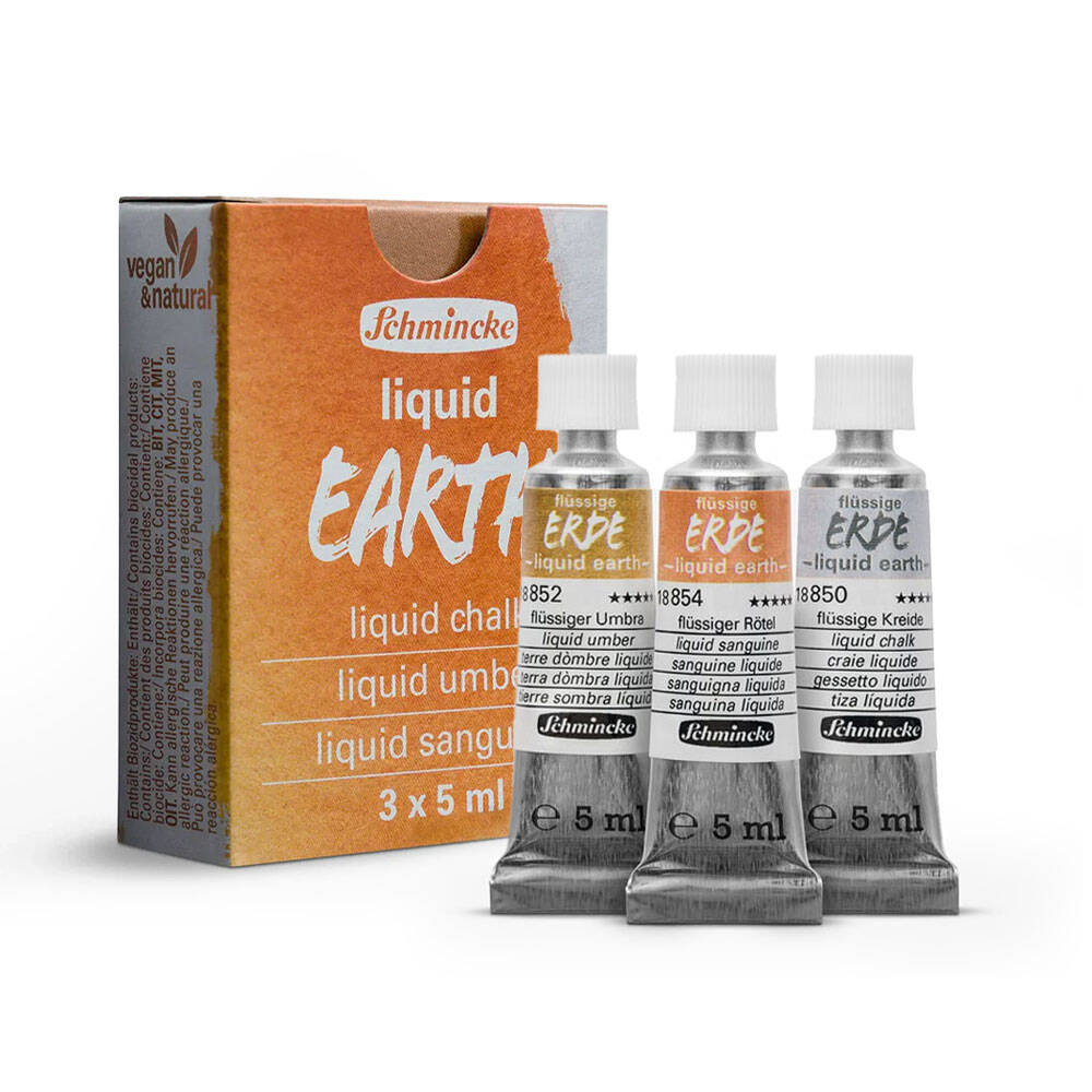 Schmincke Liquid Charcoal Set Earth 3x5 ml Tube