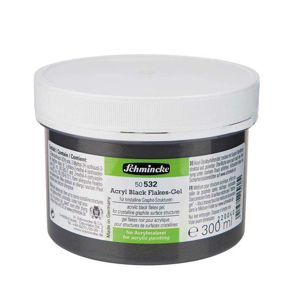 Schmincke Medium 532 Black Flakes Gel Black Flakes Gel 300 ml