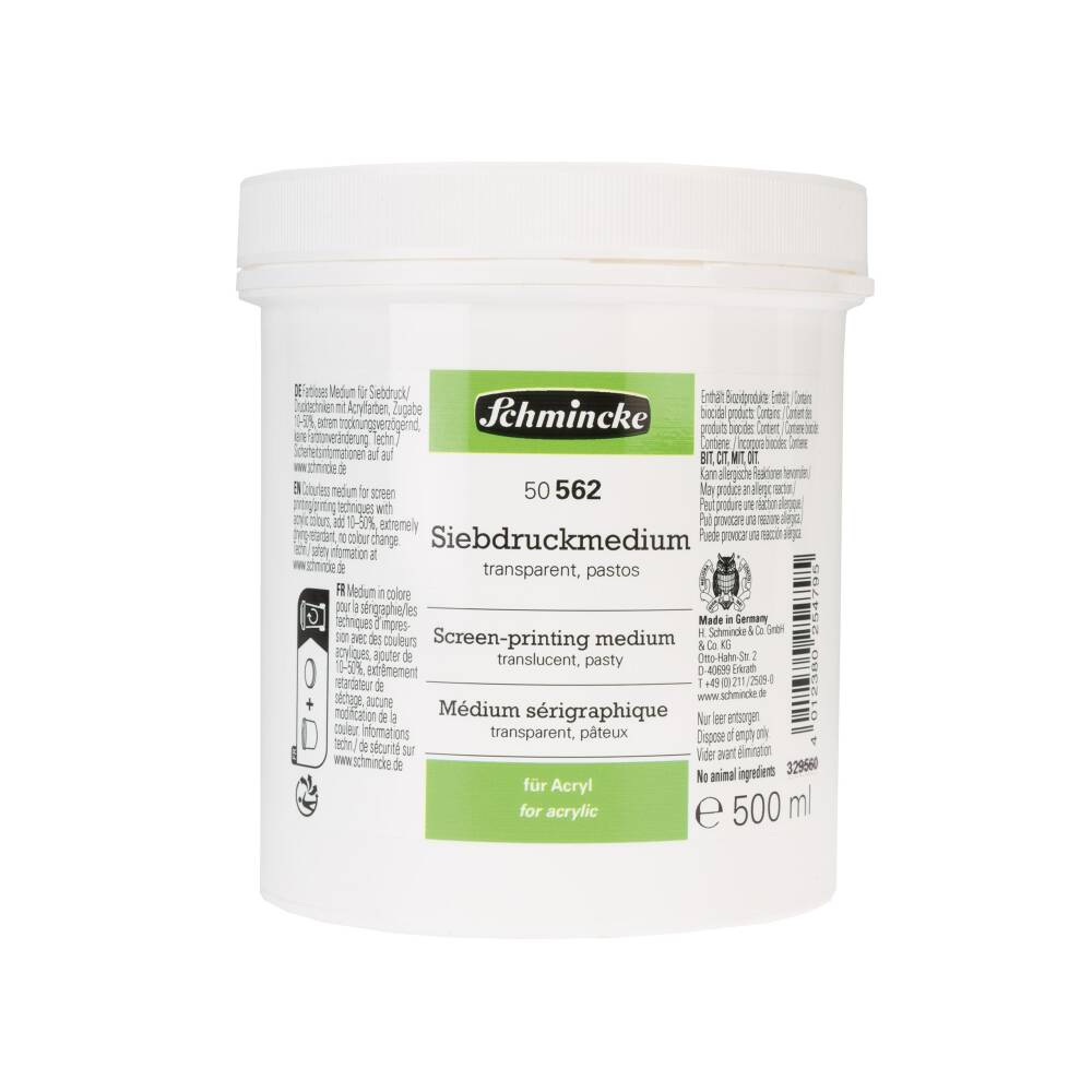Schmincke Medium 562 Screen Printing Medium Linoleum Painting Acrylic Aid 500 ml