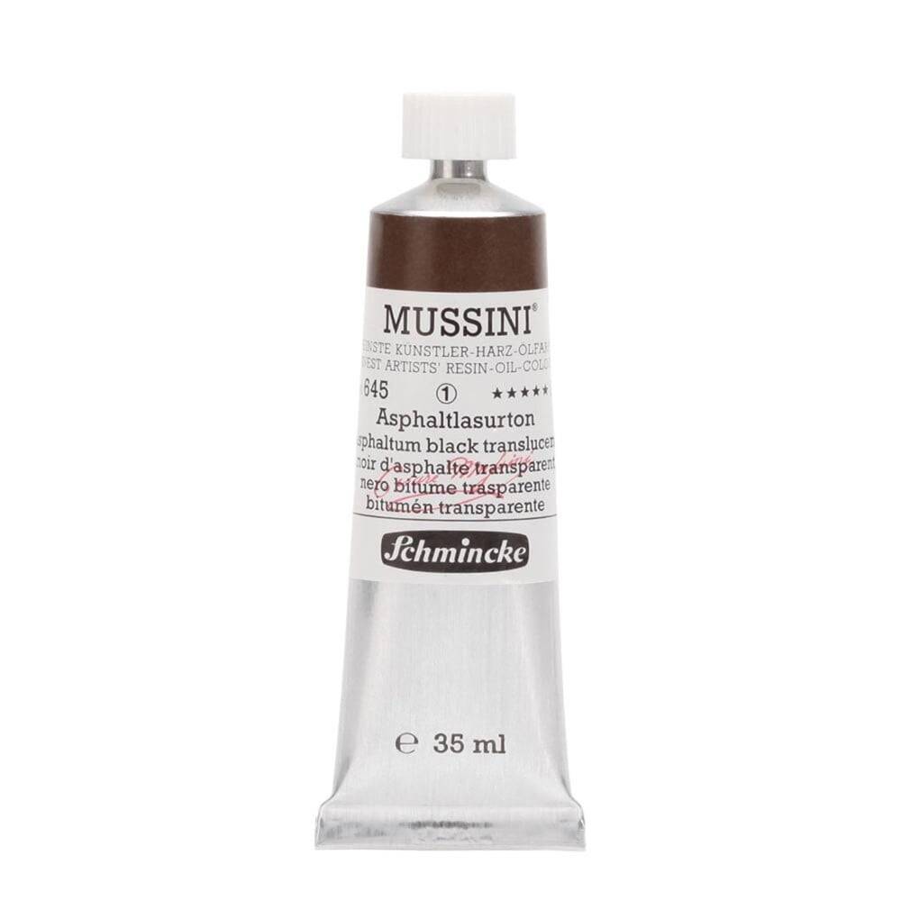 Schmincke Mussini Artist Yağlı Boya 35 ml 645 Asphaltum Black Translucent Seri 1