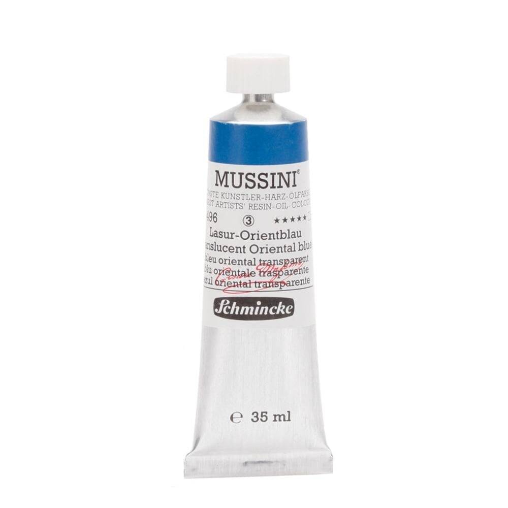Schmincke Mussini Artist Yağlı Boya 35 ml 496 Translucent Oriental Blue Seri 3